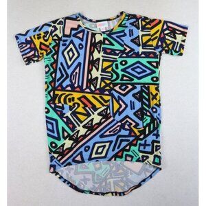 LuLaRoe Gracie  Girl's Tunic T-Shirt Top Size 8 Wild Geometric Print